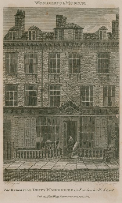 Het vuile pakhuis, woning in Leadenhall Street, Londen, van Nicholas Bentley, ook bekend als Dirty Dick door English School