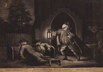 De verstoorders van de doden op de vlucht (aquatint) door English School