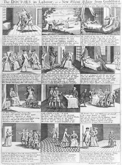 De Dokters in Arbeid, of een Nieuwe Gril uit Guildford, 1726 door English School