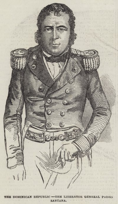 De Dominicaanse Republiek, de bevrijder Generaal Pedro Santana door English School