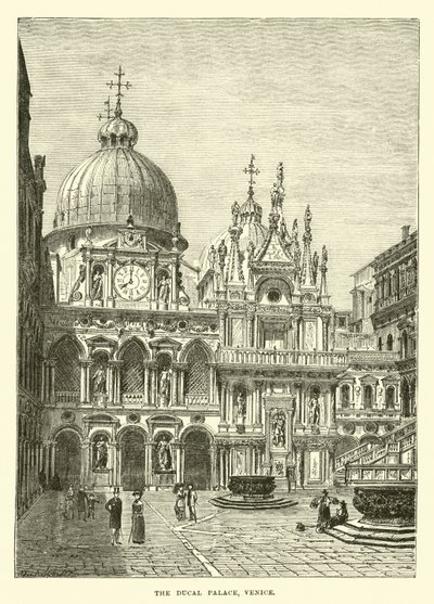 Het Dogepaleis, Venetië door English School