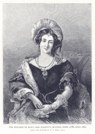 De Hertogin van Kent, de moeder van Hare Majesteit, geboren 1786, overleden 1861 door English School