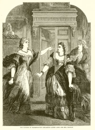 De hertogin van Marlborough verwijt koningin Anne en mevrouw Masham door English School