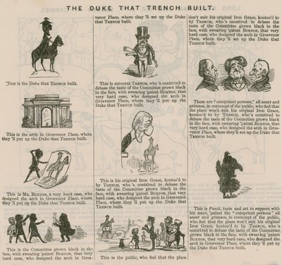 De hertog die Trench bouwde; uit Punch, 1846 door English School