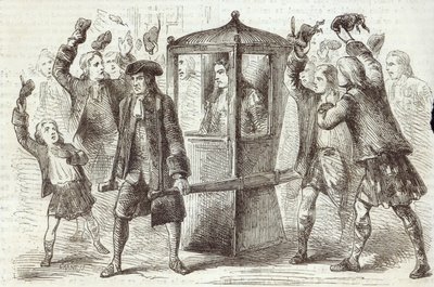 De Hertog van Hamilton op weg naar het Schotse Parlementshuis door English School