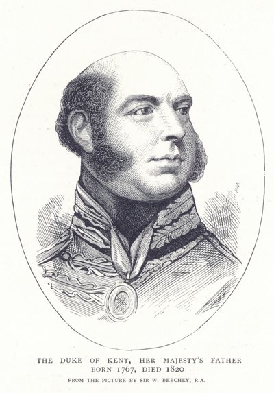 De Hertog van Kent, de vader van Hare Majesteit, geboren 1767, overleden 1820 door English School