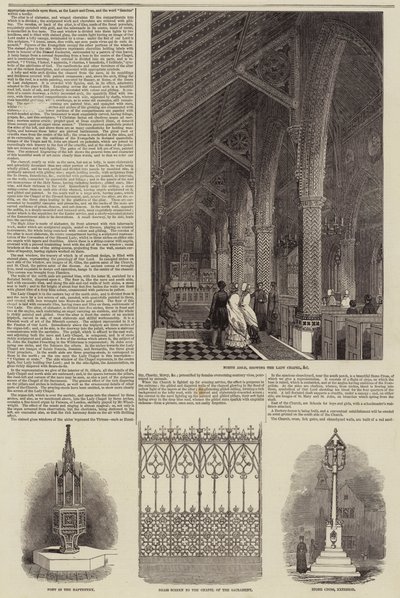 De Kerk van de Graaf van Shrewsbury in Cheadle (gravure) door English School