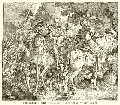 De keurvorst Johan Frederik geeft zich over bij Mühlberg door English School