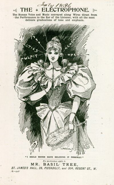 De Electrophone, juli 1896 door English School
