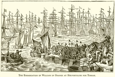 De Inscheping van Willem van Oranje bij Helvoetsluys naar Torbay door English School