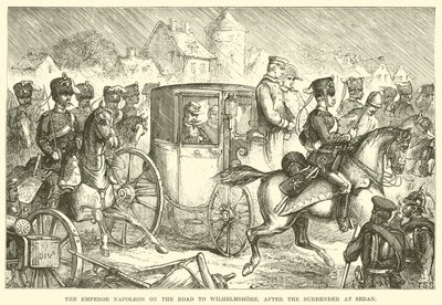 De keizer Napoleon op weg naar Wilhelmshohe, na de overgave bij Sedan door English School