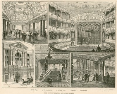 Het Empire Theater, Leicester Square, Londen door English School