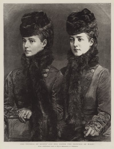 De Keizerin van Rusland en haar Zus de Prinses van Wales door English School