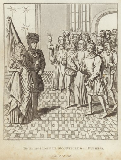 De Intocht van Jan de Montfort en zijn Hertogin in Nantes door English School