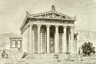 Het Erechtheion, een beroemde tempel in Athene voor de held Erectheios door English School