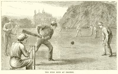 De Eton Jongens bij Cricket door English School