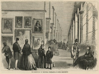 De Tentoonstelling van Nationale Portretten in South Kensington door English School