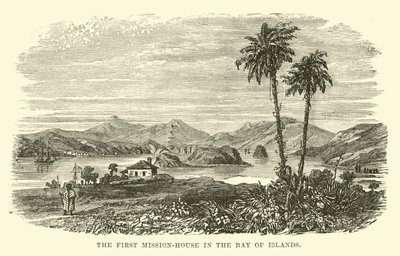 Het eerste missiehuis in de Bay of Islands door English School