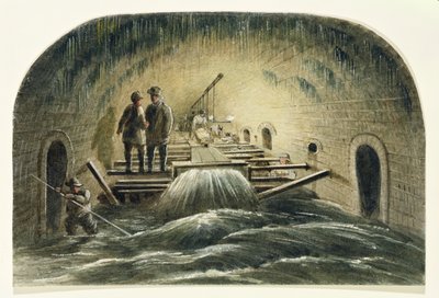 De Fleet Sewer, c.1840 door English School