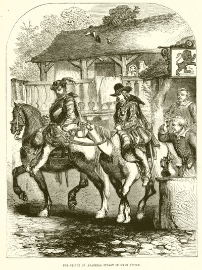 De vlucht van Arabella Stuart in mannelijke kleding door English School