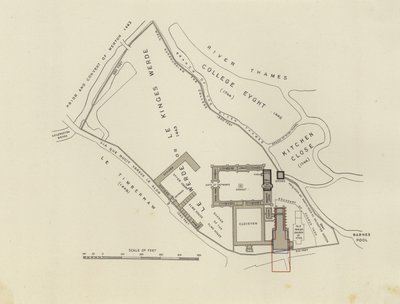 Het ontwerp van de oprichters (gravure) door English School