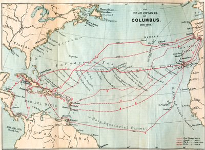 De vier reizen van Christoffel Columbus, uit 