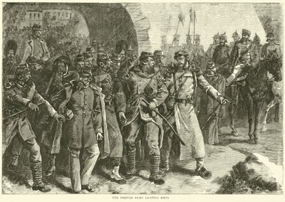 Het Franse leger verlaat Metz, oktober 1870 door English School
