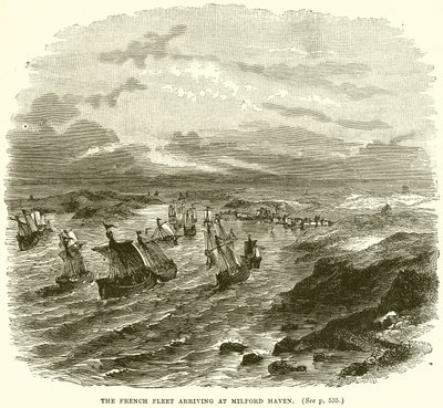 De Franse vloot arriveert in Milford Haven door English School