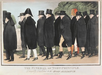 De begrafenis van Tory Principle, c. april 1827 door English School
