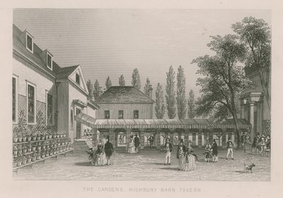 De tuinen bij de Highbury Barn Tavern door English School