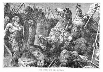 De Galliërs en de Romeinen, uit De Geschiedenis van Frankrijk, door Emile de Bonnechose, uitgegeven door Ward, Lock en Co, Londen door English School