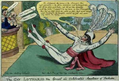 De vrolijke Lothario, de grote en beroemde amateur van mode door English School