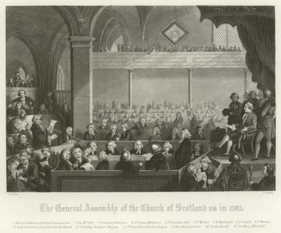 De Algemene Vergadering van de Kerk van Schotland, 1783 door English School