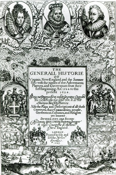 De Algemene Geschiedenis van Virginia, New England en de Zomer Eilanden door English School