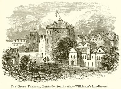 Het Globe Theatre, Bankside, Southwark.--Wilkinsons Londiniana door English School