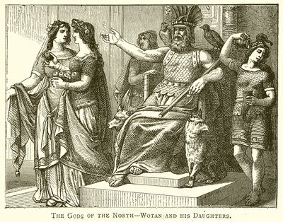 De Goden van het Noorden--Wotan en zijn Dochters door English School