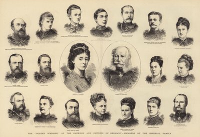 Het "Gouden Huwelijk" van de Keizer en Keizerin van Duitsland, Leden van de Keizerlijke Familie door English School