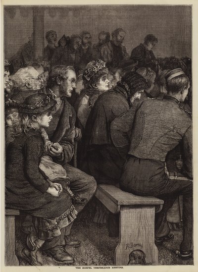 De Evangelische Matigheidsbijeenkomst (gravure) door English School