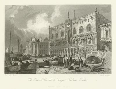 Het Grote Kanaal en het Dogepaleis, Venetië, 1844 door English School