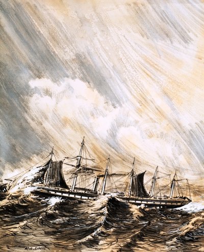 De Great Britain, ontworpen door Isambard Kingdom Brunel door English School