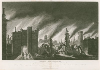 De Grote Brand van Londen, 1666 door English School