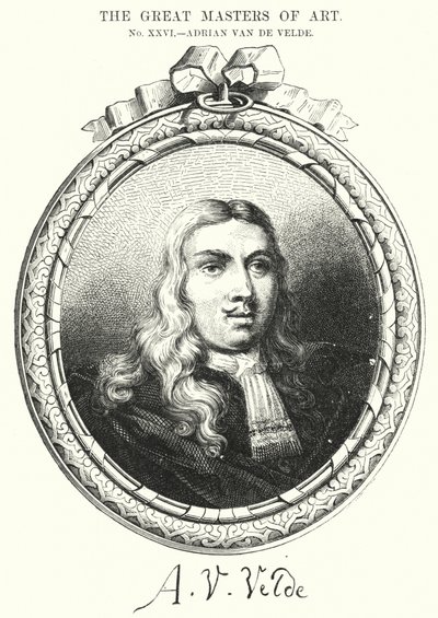 De Grote Meesters van de Kunst, Adrian Van de Velde (gravure) door English School