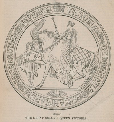 Het Grote Zegel van Koningin Victoria (voorzijde) door English School