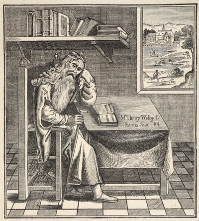 De Grub Street Kluizenaar, uit een afbeelding gepubliceerd door Richardson, 1794 door English School