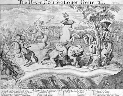 De H- V- N banketbakker generaal, c.1743 door English School