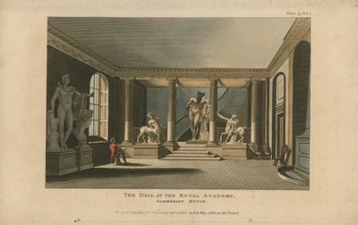De hal in de Koninklijke Academie, Somerset House door English School