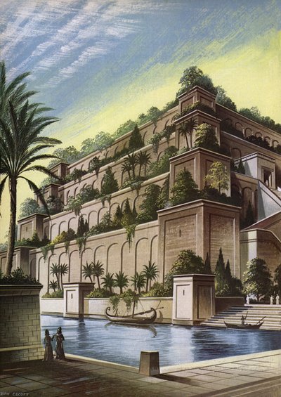 De Hangende Tuinen van Babylon door English School