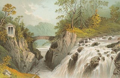 De Hermitage en Watervallen van de Bruar - Bij Dunkeld door English School