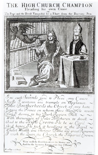 The High Church Champion, Pleading his own Cause, 1709 door English School