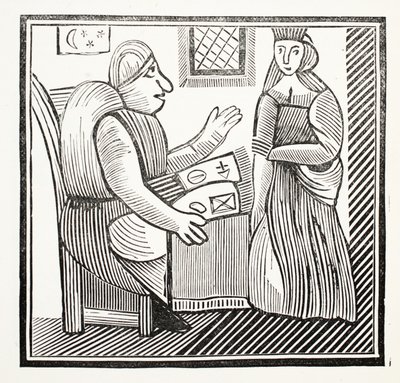 De Geschiedenis van Moeder Bunch van het Westen, illustratie uit Chap-books of the Eighteenth Century door John Ashton, gepubliceerd 1882 door English School